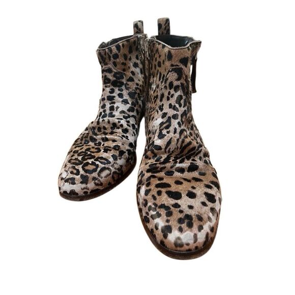 Golden Goose Viand Leopard Pony Hair Double Zip Ankle Bootie Eu 40 US 10 - Picture 15 of 15